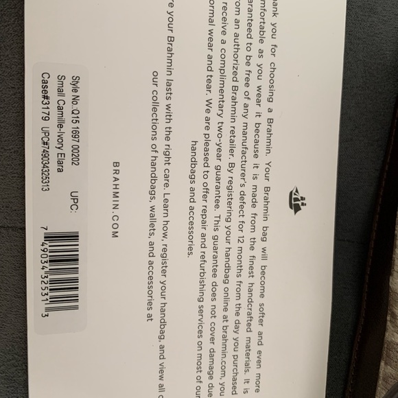 Brahmin Camille Ivory Elara and Ivory Elara wallet - Picture 12 of 14